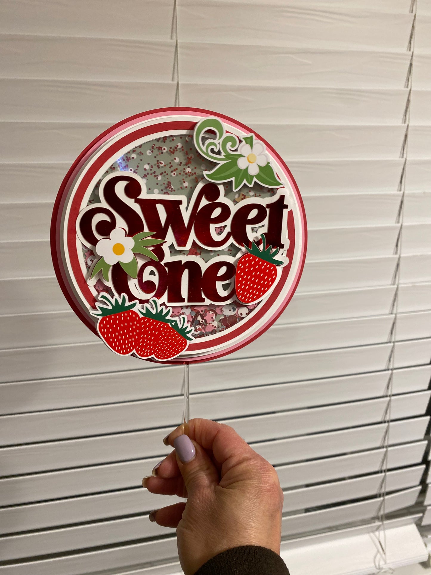 Sweet One shaker Cake topper