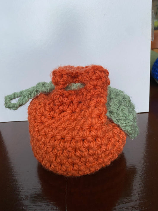 Handmade Crochet Pumpkin Pouch – Festive and Functional Fall Accessory